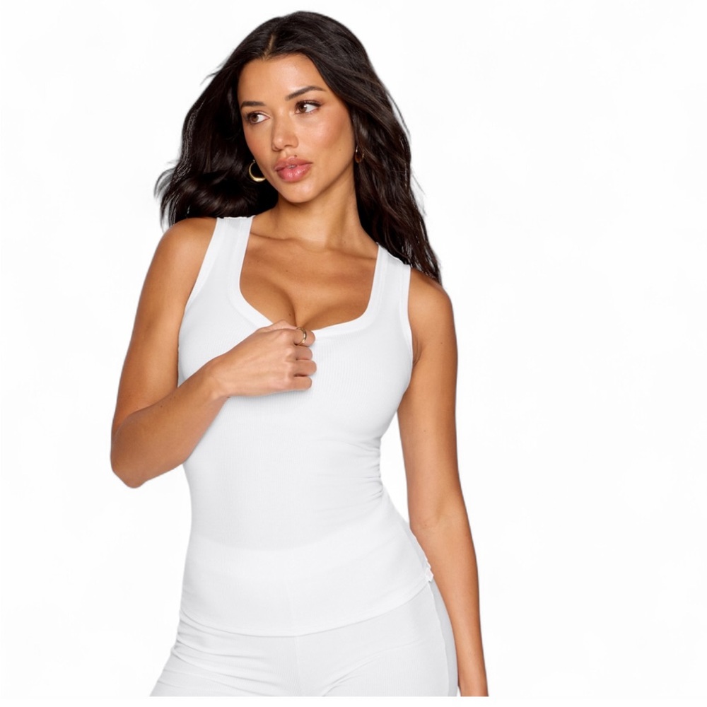 Fabletics | White Soft Rib Tank